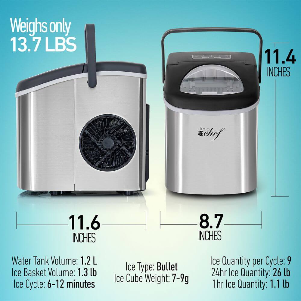 26lbs Small Portable Countertop Ice Maker Machine For Home