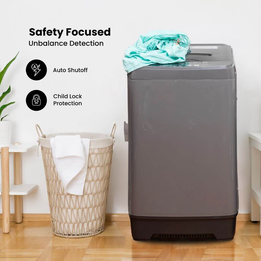  Deco Home Portable Washing Machine for Apartments, Dorms, and  Tiny Homes with 8.8 lb Capacity, 250W Power, Wash and Low Agitation Spin  Cycle, Includes Drainage Hose, ETL Certified : Appliances