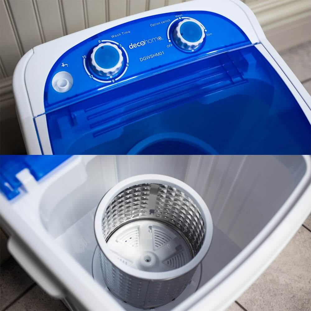 Decoe Mini Washing Machine Laundry Barrel Washer Underwear Socks Washer  Portable Personal Rotating Turbine Washer Convenient for Home Dormitory :  : Home