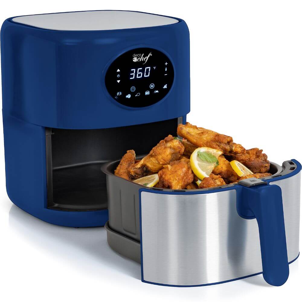 Bear A19A Kitchen Airfryer Retro Fryer for Cooking, 3 L, Blue