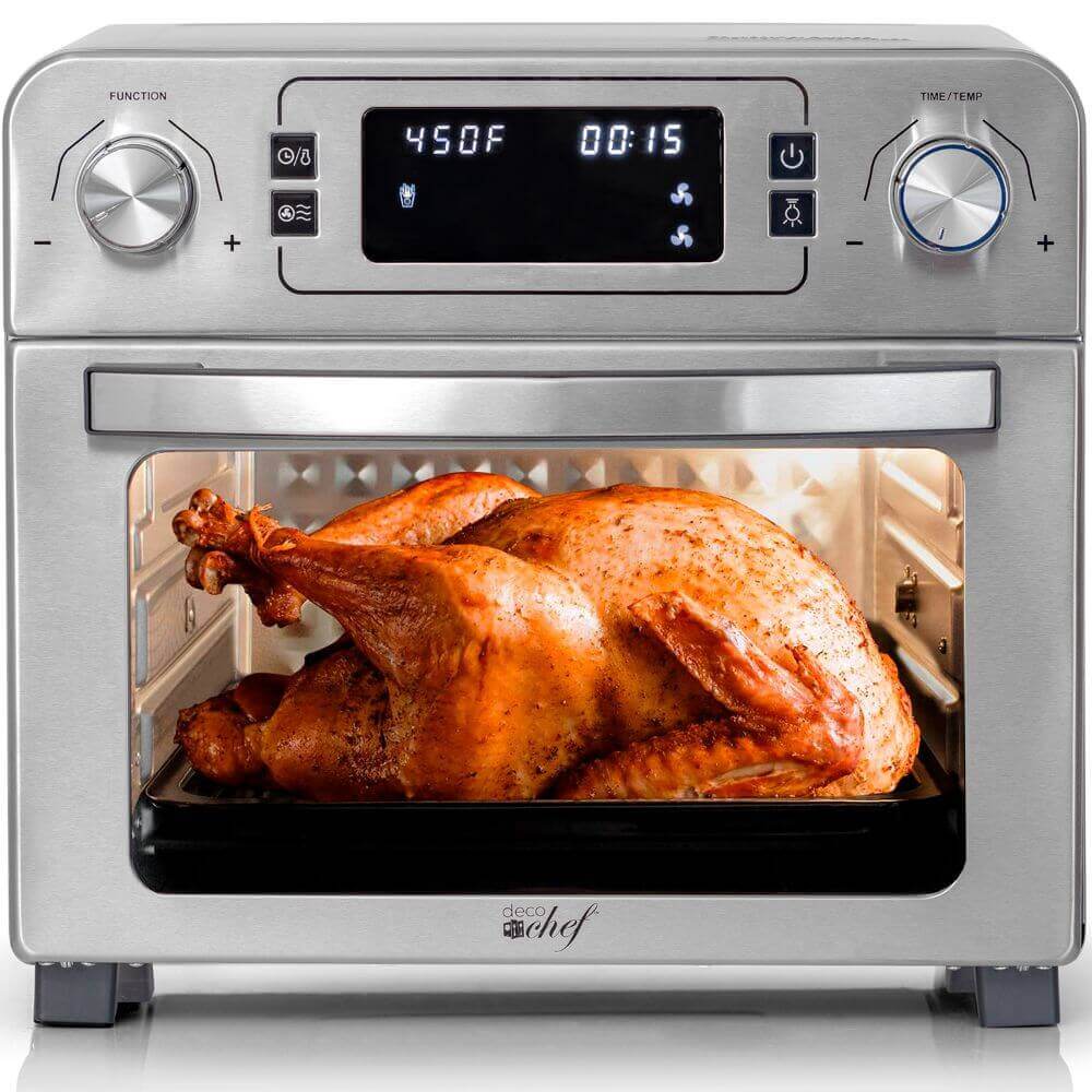 Omni Plus 20 Qt. Stainless Steel Air Fryer Toaster Oven Combo, 10-in-1