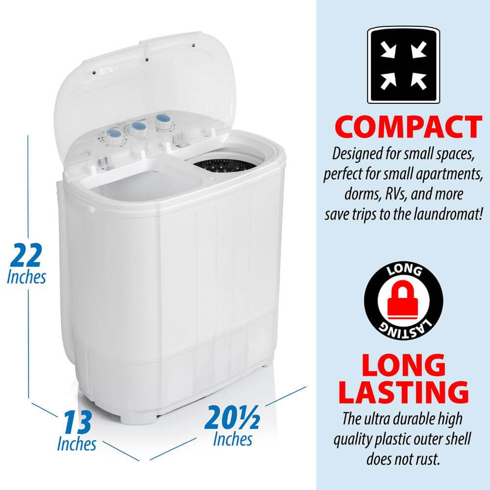 ZENY Portable Mini Washing Machine for Home, Apartments, Dorm Rooms,RV's