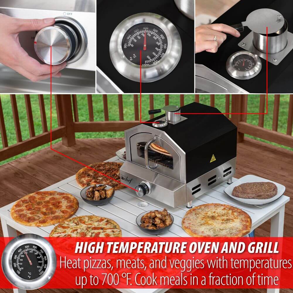 Deco Chef 2-in-1 Portable Propane Gas Oven & Grill - Deco Gear