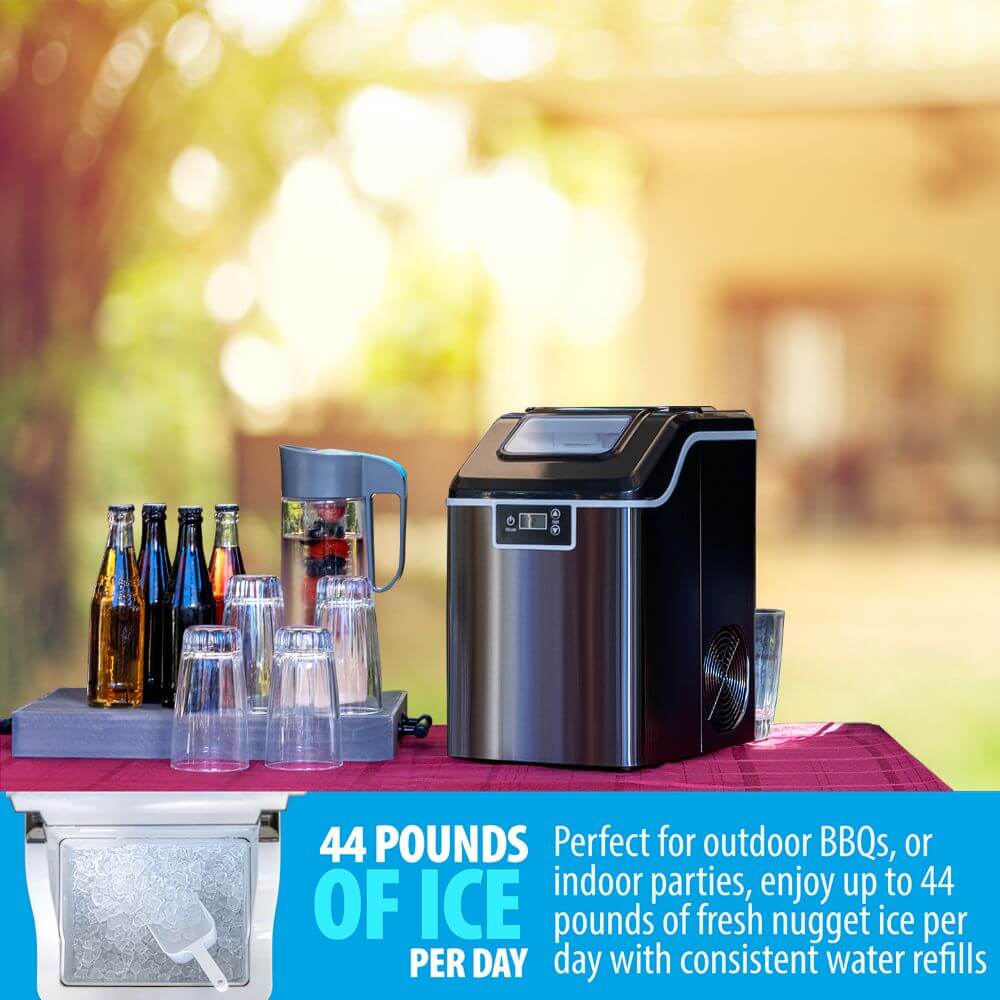ADT 44 Lb. Daily Production Cube Clear Ice Portable Ice Maker & Reviews