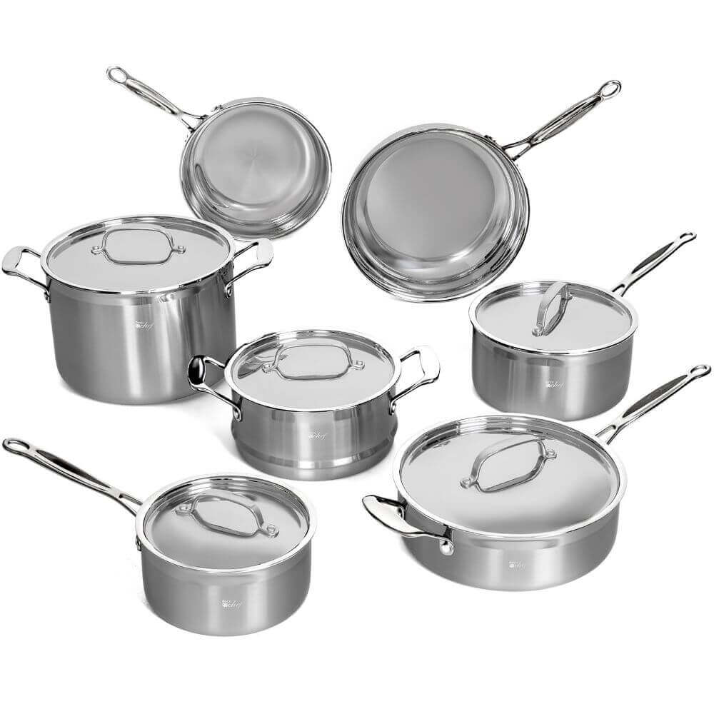  P&P CHEF 12-Piece Stainless Steel Baking Pans Set