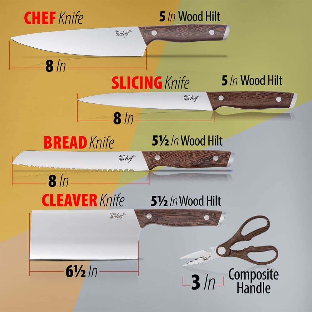  CuCut Knife Set, 16 Pieces Kitchen Knives Set with